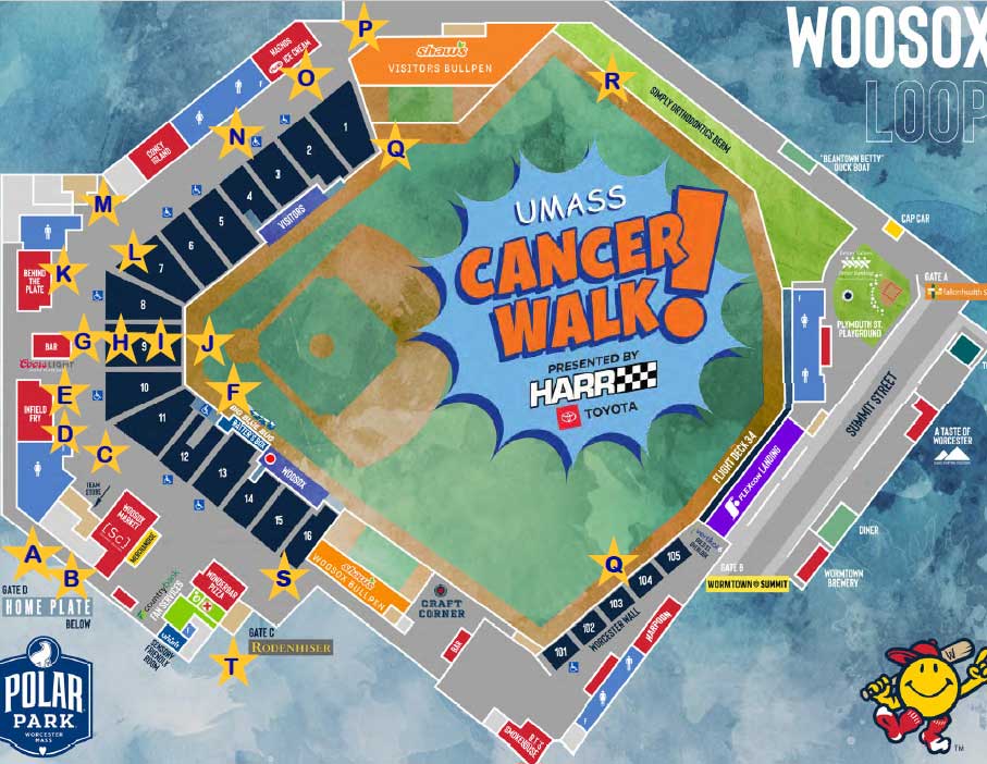 2024 UMass Cancer Walk concourse map
