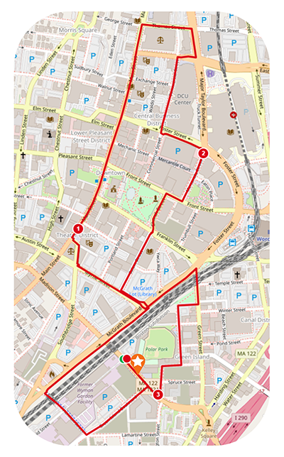 2026 UMass Cancer Walk route map