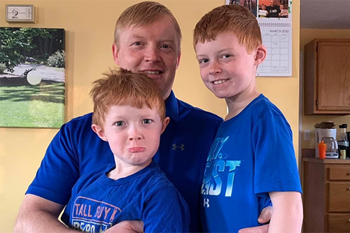 Ben Herk with his two sons. 