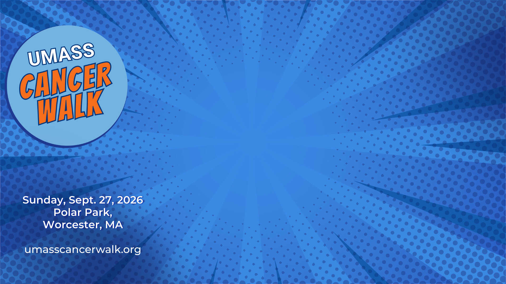  2026 UMass Cancer Walk Zoom background 
